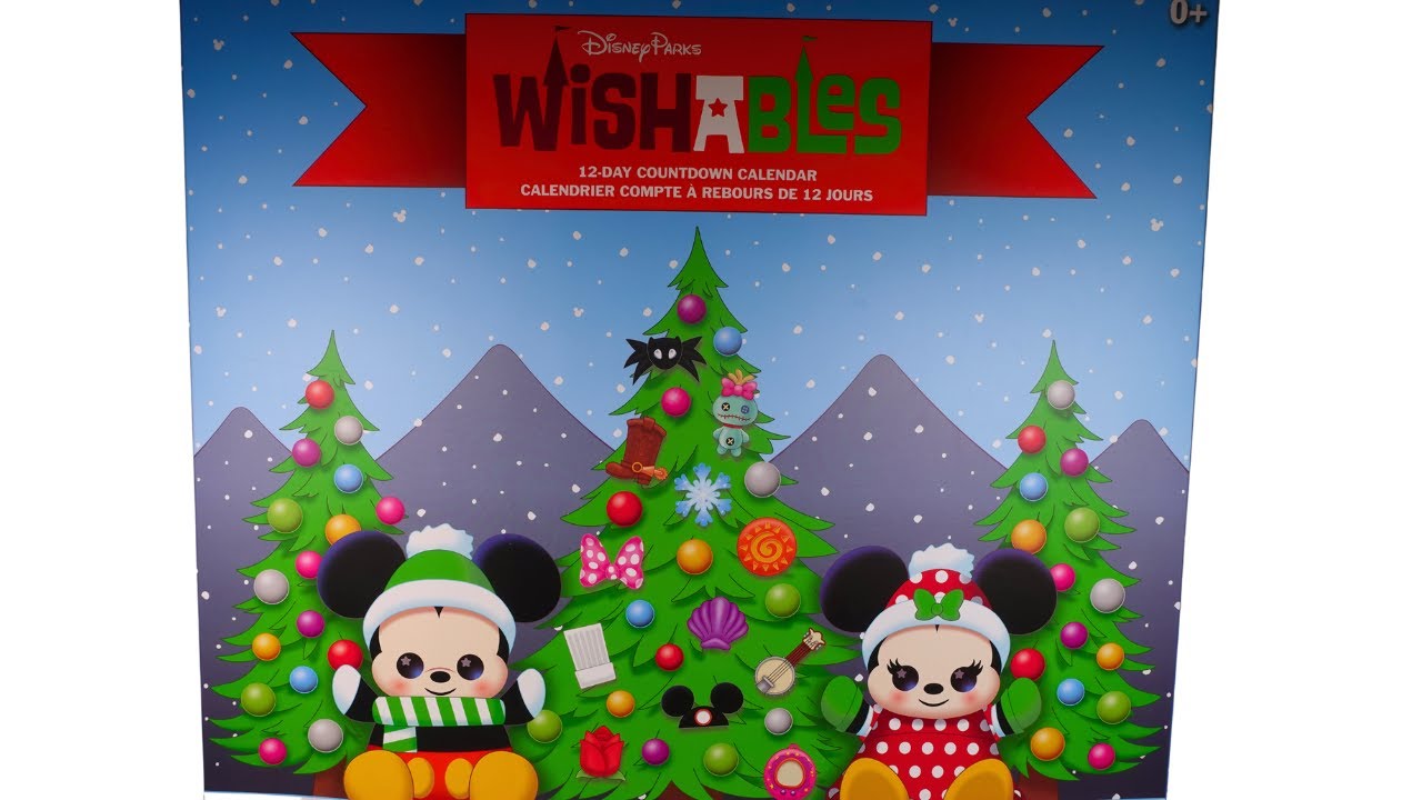 Disney Parks Wishables 12 Day Countdown Calendar 2024 Advent Plush Unboxing Review