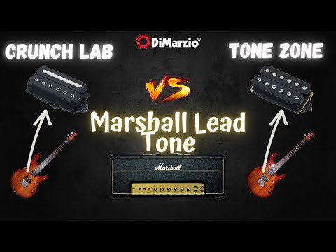DiMarzio Crunch Lab DP228 vs Tone Zone DP155 pickup demo Marshall Lead tone