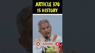 Article 370 is history  S Jaishankar  SCO FM Meet 