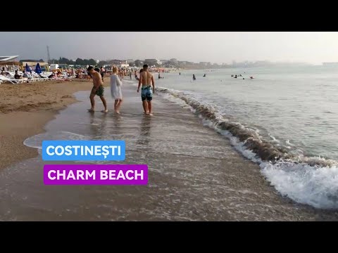 [4K] Plaja CHARM BEACH - MORNING TOUR WALK BEACH COSTINESTI BEACH, CONSTANTA , ROMANIA