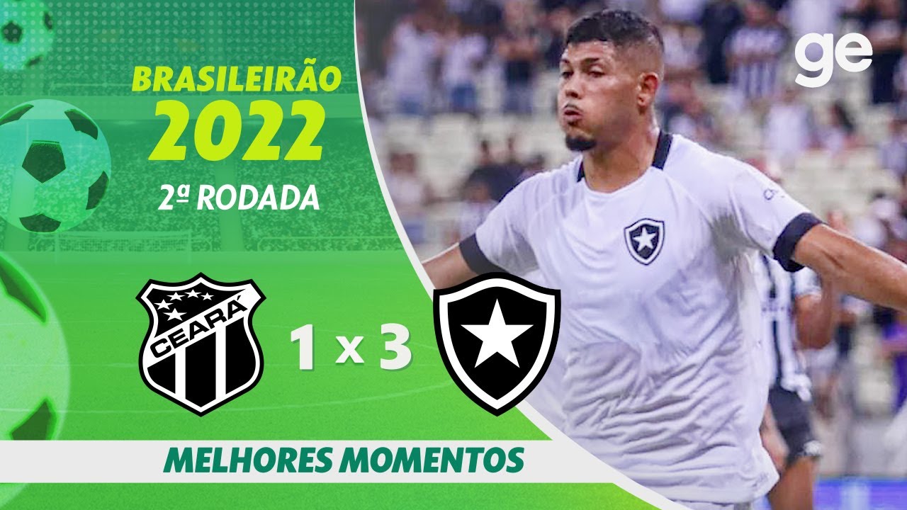 VÍDEO: Gols e melhores momentos da vitória do Botafogo sobre o Ceará no Castelão