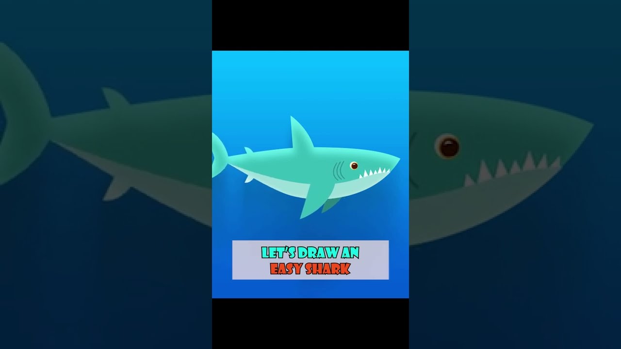 Folding surprise shark drawing #shorts