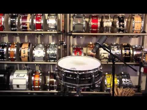 Tama Trackmaster Kenny Aronoff 5x14 Snare Drum Engraved Black Nickel Over Brass Shell