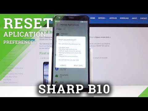 How to Set Default App Preferences on SHARP B10 - Restore App Settings