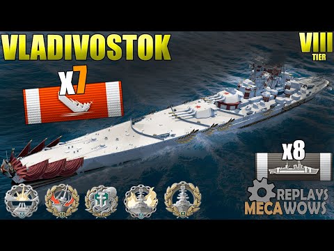 Vladivostok 7 Kills & 192k Damage | World of Warships Gameplay 4k