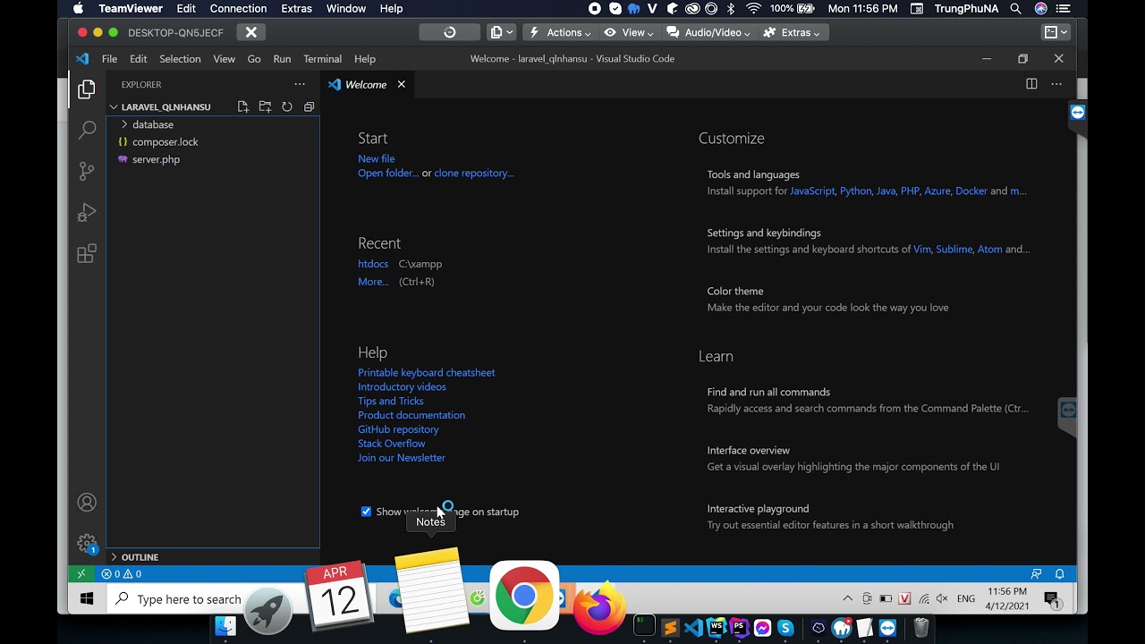 Đồ án - Quản lý nhân sự laravel Cài đặt run project