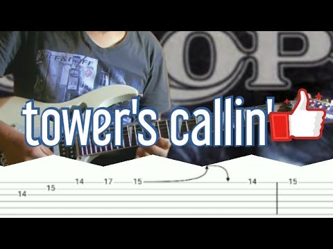 How to play | tower's callin'-Europe(guitar solo with Tab lesson)