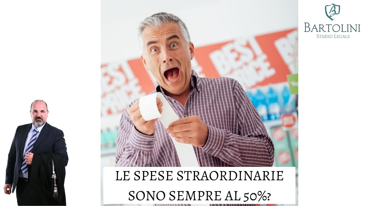 Le spese straordinarie sono sempre al 50%?