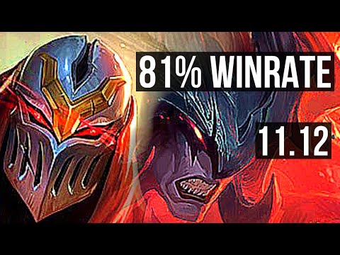 ZED vs AATROX (TOP) | 81% winrate, 7 solo kills | TR Master | v11.12