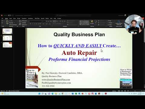 Auto Repair Financial Model Pro Forma Tutorial by Dr. Paul Borosky