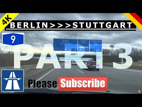 PART 3 / Roadtrip BERLIN to STUTTGART / A9 Hermsdorfer Kreuz / ASMR Tourist and Travel