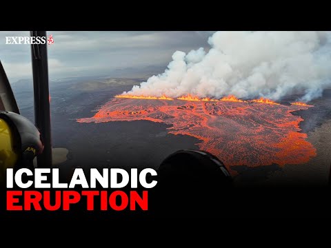 Dramatic footage shows huge Icelandic volcano eruption that forced massive evacuation