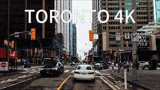 Driving Downtown - Golden Hour Luxury Streets & Historic Architecture - Toronto 4K