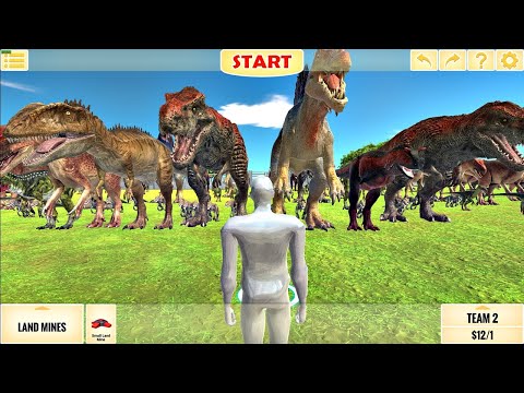 FPS Avatar VS 100 Carnivore Dinosaurs - Animal Revolt Battle Simulator Arbs