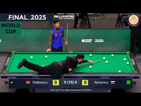 2025, Awesome World Cup Final! Abramov vs. Ratbekov. Billiards (American), Free Pyramid.
