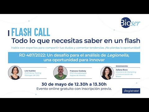 #7 Flash Call - RD 487/2022: Un desafío para análisis de Legionella, una oportunidad para innovar