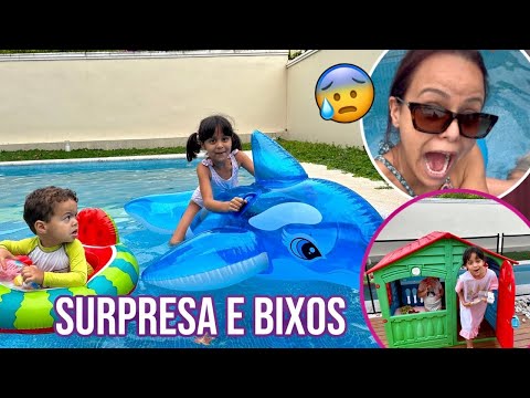 TENTEI TRANSFORMAR A PISCINA DA CASA NOVA PARA FAZER UMA SURPRESA PARA AS CRIANÇAS - Família da Rê