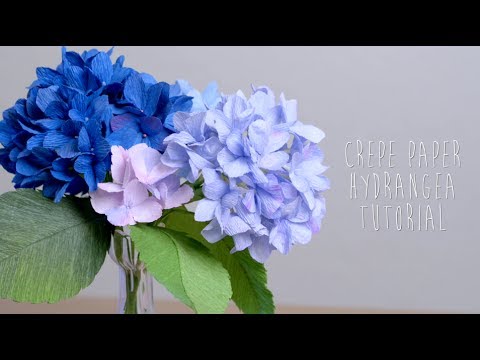 Crepe Paper Hydrangeas
