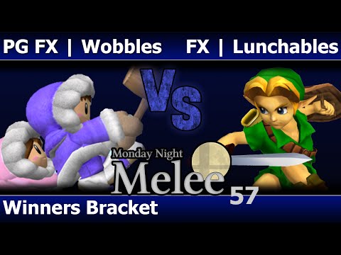 MNM 57 Melee - PG FX | Wobbles (ICs) vs FX | Lunchables (Young Link, Marth) - Winners Bracket