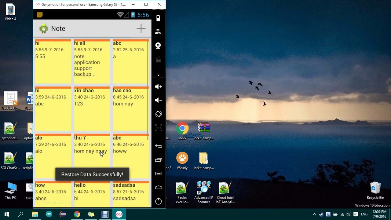 Android notepad notes app example code