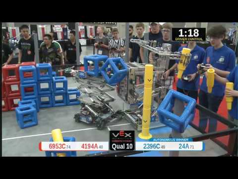 2015 VRC Tech Q10 - 6953C 4194A vs 2396C 24A - 35 to 49 - VEX Worlds 2015 - Technology Division