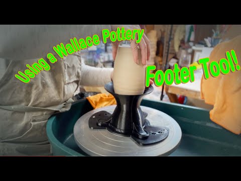 Trimming Vase and Bottles Using a Wallace Pottery Footer Tool!