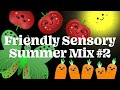 Friendly Sensory Summer Mix #2 🌞🥕🍅💃 Fun Baby Sensory Video 😍👶