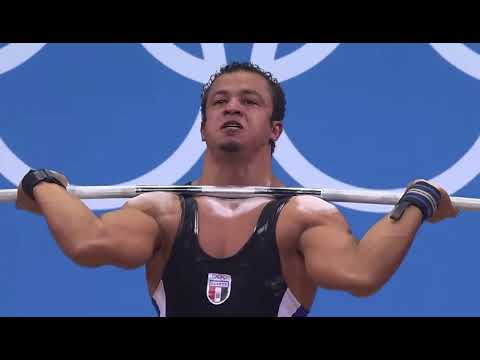 Tarek Abdelazim (85) 216 kg clean and jerk attempt