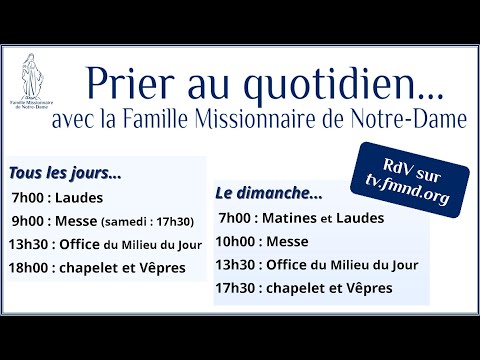 Matines et laudes du dimanche 17 août 2025