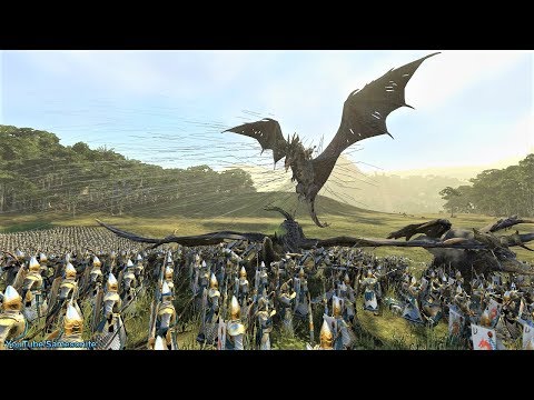 3500 High Elves Archers vs 18 Dark Black Dragons Warhammer 2 Total War