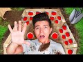 Escaping 100 Mystery Buttons While Buried Alive