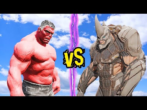 RED HULK VS RHINO - EPIC BATTLE