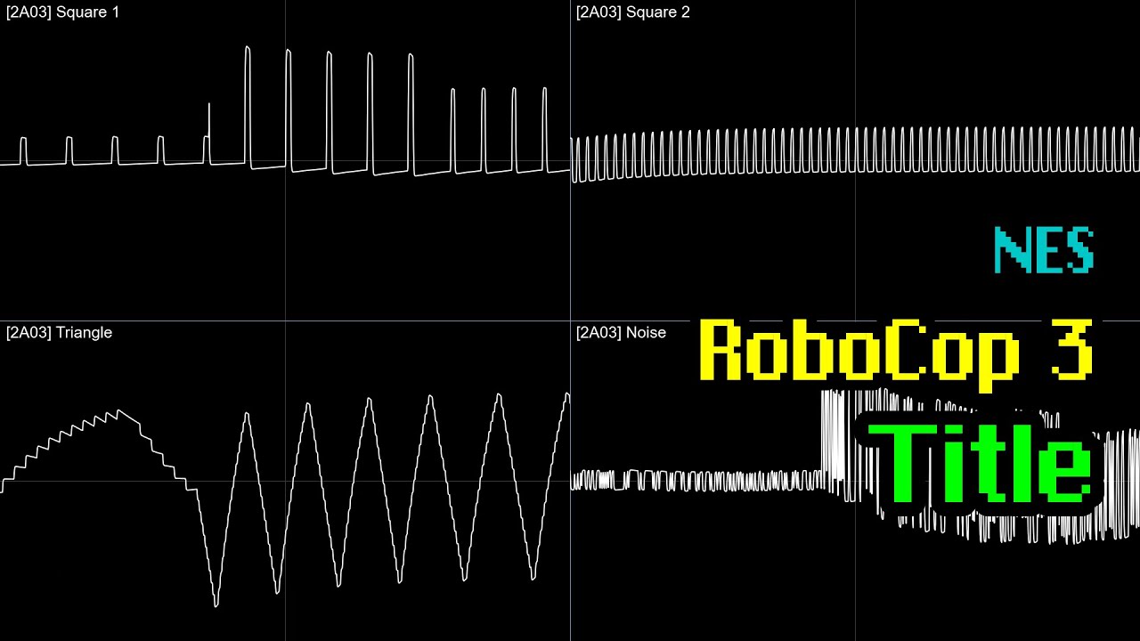 Jeroen Tel - Title (RoboCop 3, NES) [Oscilloscope Visualization]