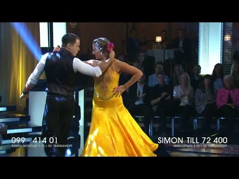 Simon Sköld och Maria Zimmerman i en tango - Let’s Dance (TV4)