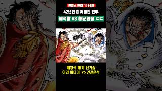 미쳐버린 훗날 해적왕 VS 해군영웅 싸움 작화 ㄷㄷ #원피스 #shorts
