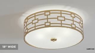 Watch A Video About the Stiffel Paulina 4 Light Flushmount Gold Pattern Ceiling Light