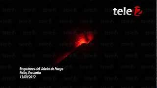 preview picture of video 'Erupciones del Volcán de Fuego (Noche)'