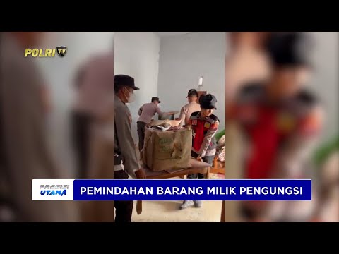 POLDA JATIM BANTU EVAKUASI BARANG TERTINGGAL MILIK PENGUNGSI ERUPSI SEMERU