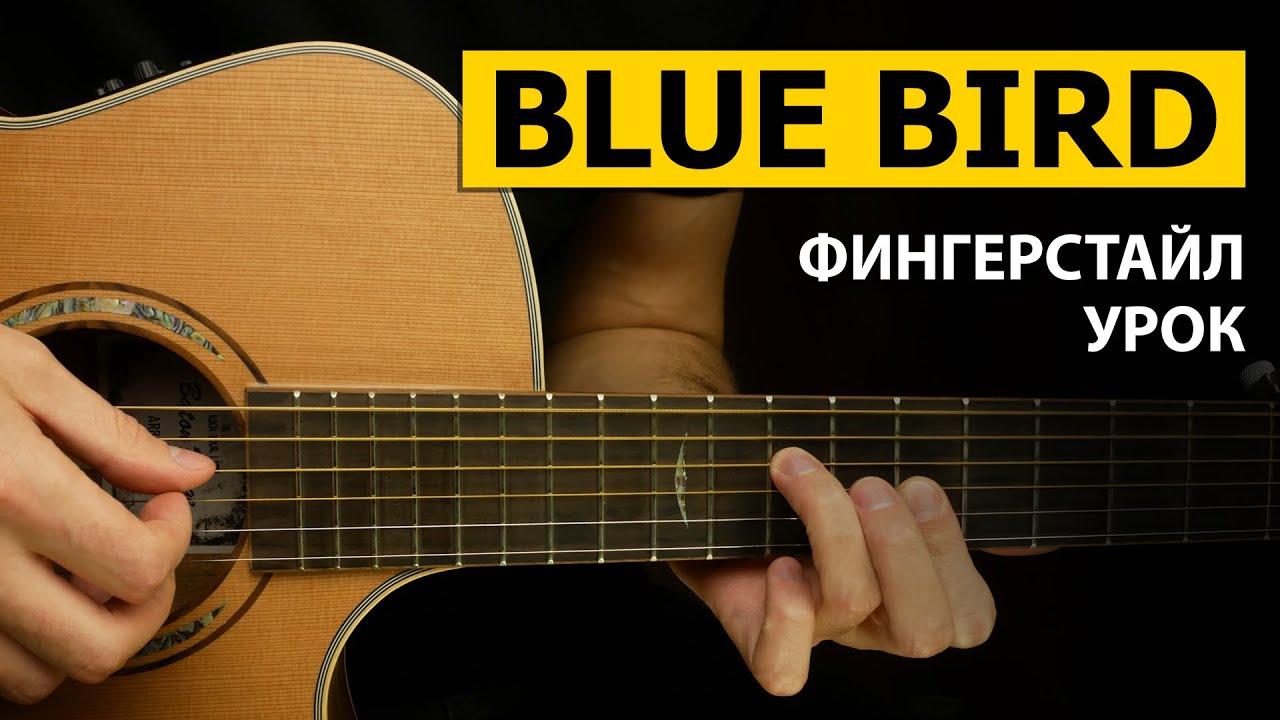 Как играть BLUE BIRD на гитаре Фингерстайл урок - Подробный Разбор NARUTO