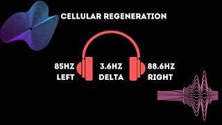 3.6Hz Delta Binaural Beat + 85Hz Frequency - Cellular Regeneration, Deep Healing & Stress Relief