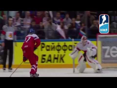 Lukáš Kašpar nájezd mezi nohy (Česko - Švýcarsko) 17.5.2016 - MS Rusko 2016