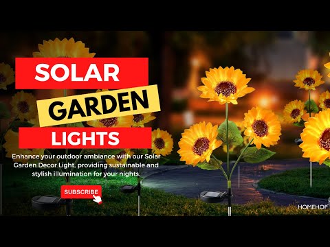 Homehop Solar Light Outdoor 24 Led 3 Sunflowers in one Plant for Garden,Outdoor, Home