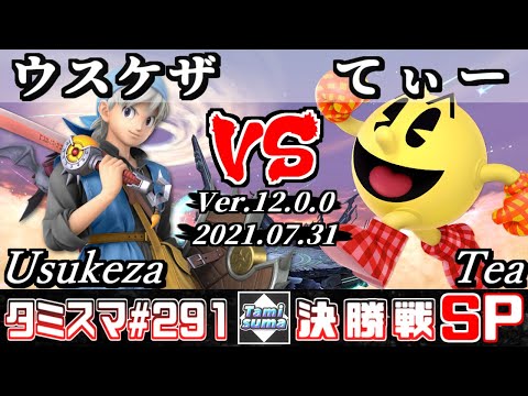 【スマブラSP】タミスマSP291 決勝戦 ウスケザ(勇者) VS てぃー(パックマン) - オンライン大会