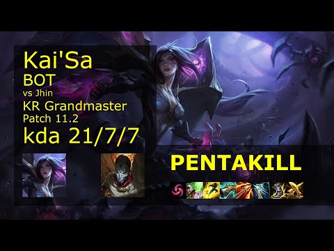 Kai'Sa ADC & Gragas vs Jhin & Galio - KR Grandmaster 21/7/7 Patch 11.2 Gameplay // [롤] 카이사 vs 진