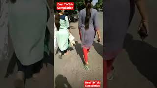 Hot Desi Tiktoker Big Back Girl Maal Walking On Th