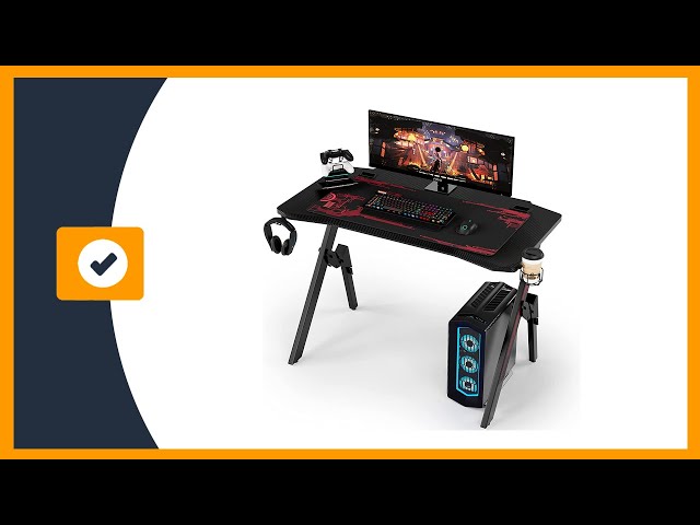 Vídeo relacionado con Coleshome Escritorio con 3 Cajones de Tela, 120x48cm Mesa Escritorio de Espacio con Soporte para Auriculares, Escritorio Ordenador Reversible para Oficina en Casa, Negro