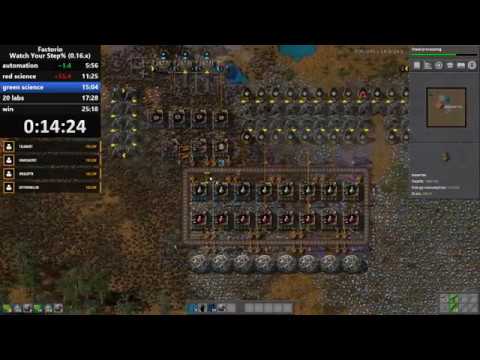 Factorio Speedrun - World Record - WatchYourStep% 0.16 - 25:00