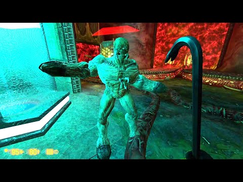 Alien Controllers fire Gordon Freeman in Interloper on Xen Pot portal: Black Mesa - Half-LIfe