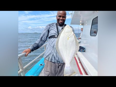 Doormat fluke from Montauk New York catch clean cook in garlic butter sauce