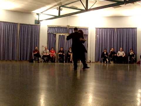 Esteban Moreno  and  Claudia Codega  are  dancing  to  a  tango